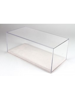 Display Case With Alcantara Base In White And White Stitching 1/18 BBR BBR Models - 1