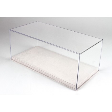 Display Case With Alcantara Base In White And White Stitching 1/18 BBR BBR Models - 1