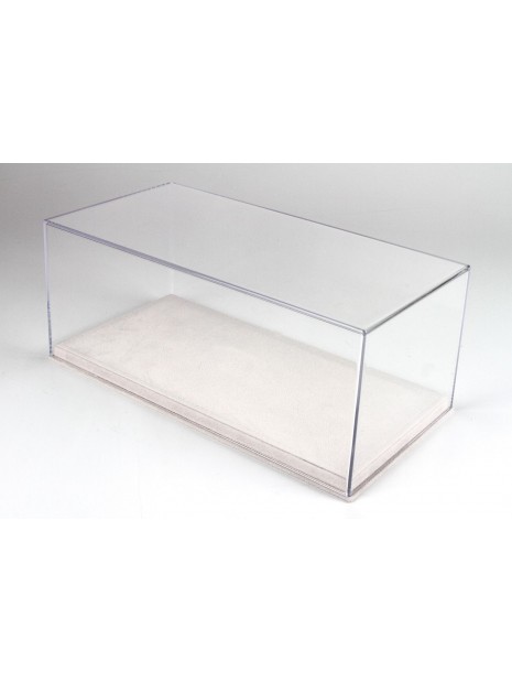 Vitrine plexiglas avec socle en alcantara blanc 1/18 BBR BBR Models - 1