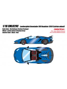 Lamborghini Aventador SVJ Roadster (Blu Nethans) 1/18 Make-Up Eidolon Make Up - 1