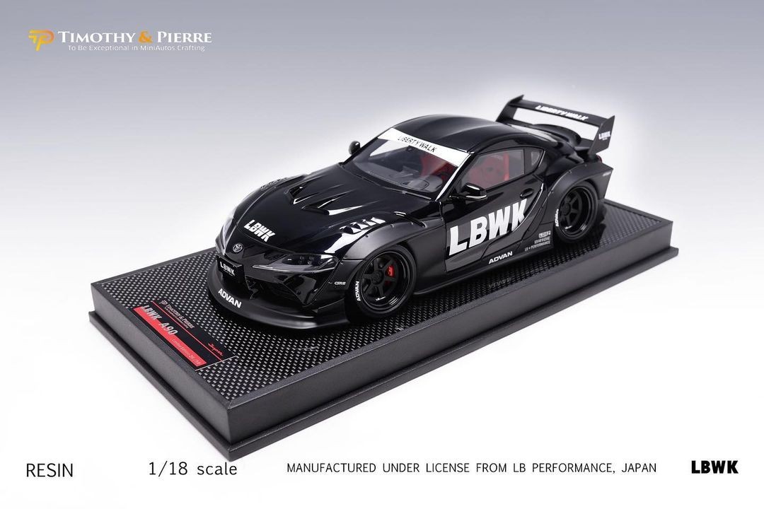 1:22 Toyota A90 Supra Liberty Walk Diecast Scale Model Working Lights - D's Garage