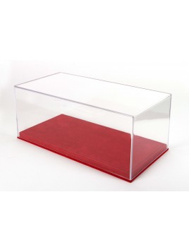 Plexiglasvitrine mit rotem Alcantarasockel 1/18 BBR BBR Models - 1