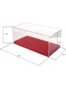 Vitrine plexiglas avec socle en alcantara rouge 1/18 BBR BBR Models - 4
