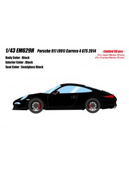 Porsche 911 (991) Carrera 4 GTS (Black) 1/43 Make-Up Eidolon Make Up - 1