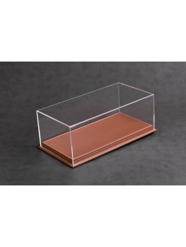 Acrylic display case with brown leather base 1/43 Garage Case Garage Case - 1