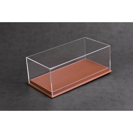 Vitrine acrylique avec socle en cuir marron 1/43 Garage Case