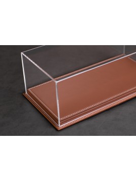 Acrylic display case with brown leather base 1/43 Garage Case Garage Case - 2