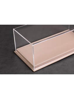 Acrylic display case with beige leather base 1/43 Garage Case Garage Case - 1