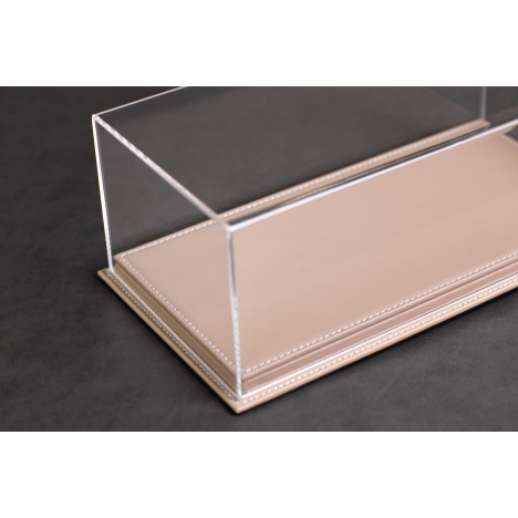 Acrylic display case with beige leather base 1/43 Garage Case Garage Case - 1