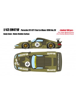 Porsche 911 GT1 Test Le Mans 1996 No26 1/43 Make-Up Eidolon Make Up - 1