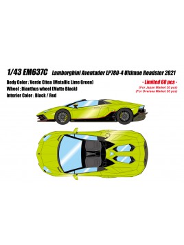 Lamborghini Aventador LP780-4 Ultimae Roadster (Verde Citrea) 1/43 Make Up Eidolon Make Up - 1