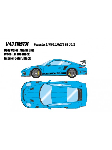 Porsche 911 (991.2) GT3 RS (Miami Blu) 1/43 Make-Up Eidolon Make Up - 12