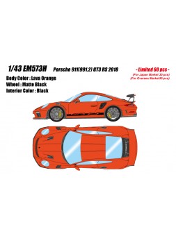 Porsche 911 (991.2) GT3 RS (Lava Orange) 1/43 Make-Up Eidolon Make Up - 1