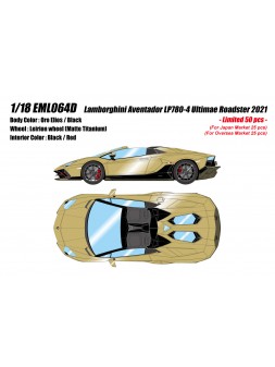Lamborghini Aventador LP780-4 Ultimae Roadster (Oro Elios) 1/18 Make-Up Eidolon Make Up - 1