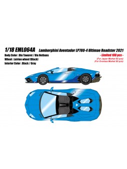 Lamborghini Aventador LP780-4 Ultimae Roadster (Blu Tawaret) 1/18 Make-Up Eidolon Make Up - 1