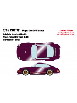 Porsche Singer 911 (964) Coupe (Purple) 1/43 Make-Up Vision Make Up - 2