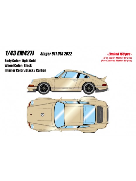 Porsche Singer 911 DLS (Light Gold) 1/43 Make-Up Eidolon Make Up - 1