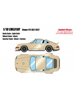 Porsche Singer DLS (Light Gold) 1/18 Make-Up Eidolon Make Up - 2