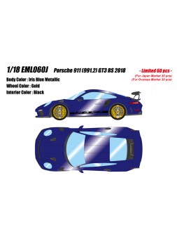 Porsche 911 (991.2) GT3 RS (Blue) 1/18 Make-Up Eidolon Make Up - 1