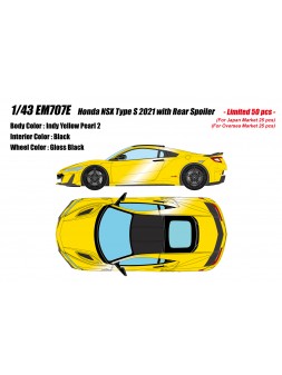 Honda NSX Type S 2021 (Yellow) 1/43 Make Up Eidolon Make Up - 1