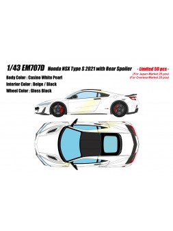Honda NSX Type S 2021 (Blanc) 1/43 Make Up Eidolon Make Up - 1