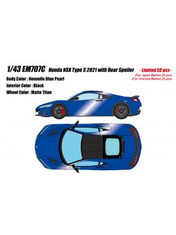 Honda NSX Type S 2021 (Blau) 1/43 Make Up Eidolon Make Up - 1