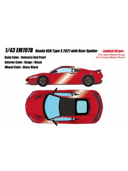 Honda NSX Type S 2021 (Red) 1/43 Make Up Eidolon Make Up - 1