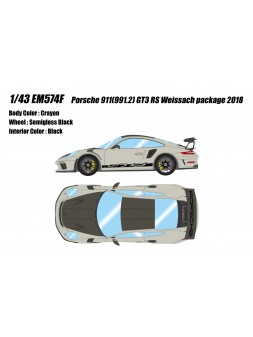 Miniatura Porsche 911 Carrera 4 GTS 2014 ( tipo 991 ) 1:43 Preto - SG  SWEDEN 🇸🇪