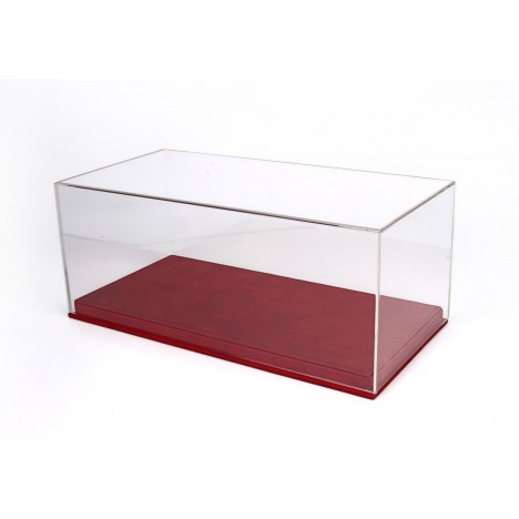 Display Case Red Leatherette Base 1/18 BBR BBR Models - 1