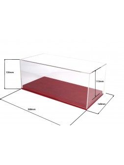 Plexiglasvitrine mit rotem Ledersockel 1/18 BBR BBR Models - 2