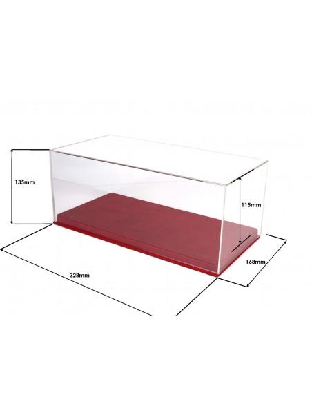 Vitrine plexiglas avec socle en cuir noir 1/18 BBR VET1804B1