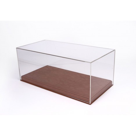 Plexiglasvitrine mit braunem Ledersockel 1/18 BBR BBR Models - 1