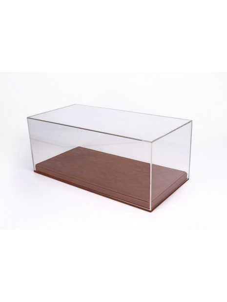 Vitrine plexiglas avec socle en cuir marron 1/18 BBR BBR Models - 1