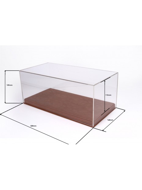 Vitrine plexiglas avec socle en cuir marron 1/18 BBR BBR Models - 2