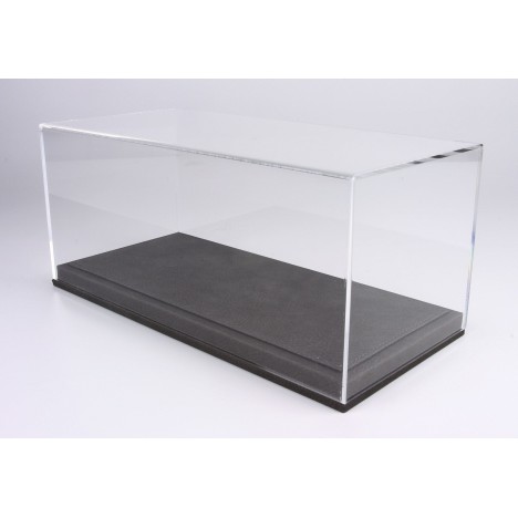 Vetrina in plexiglas con base in pelle grigia 1/18 BBR Modelli BBR - 1