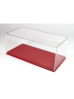 Vitrine plexiglas avec socle en alcantara rouge 1/18 BBR BBR Models - 1