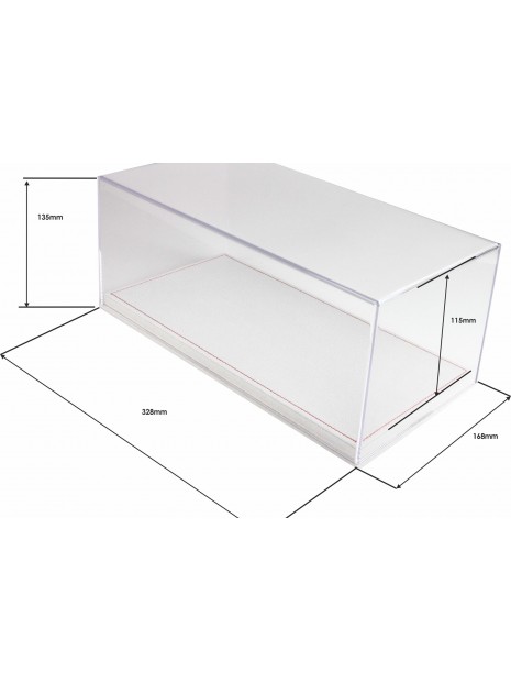 Plexiglasvitrine mit hellbeigem Alcantarasockel 1/18 BBR BBR Models - 4
