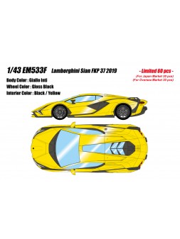 Lamborghini Sian FKP 37 (Giallo Inti) 1/43 Make Up Eidolon Make Up - 1