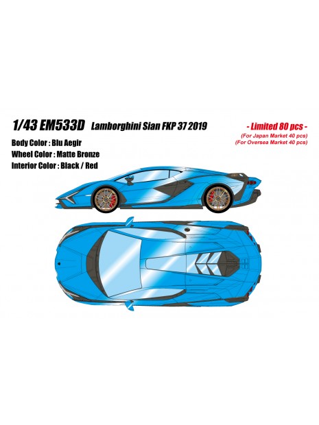 Lamborghini Sian FKP 37 (Blu Aegir) 1/43 Make Up Eidolon Make Up - 9