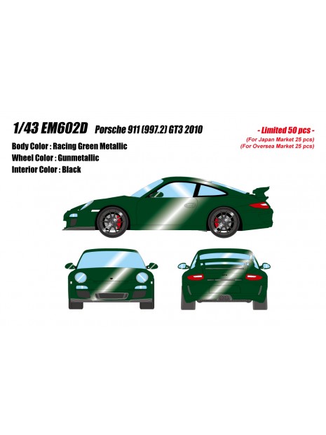 Porsche 911 (997.2) GT3 (Racing Green) 1/43 Make-Up Eidolon Make Up - 1