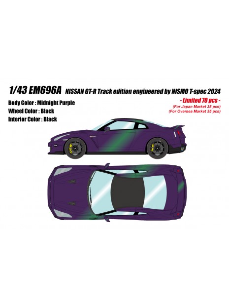 Nissan GT-R Track edition engineered by NISMO T-spec 2024 Midnight Purple 1/43 Make Up Eidolon Make Up - 9