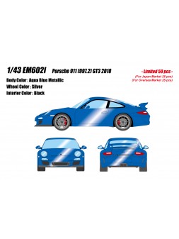 Porsche 911 (997.2) GT3 (Aqua Blue) 1/43 Make-Up Eidolon Make Up - 1