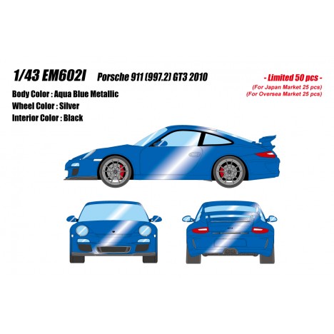 Porsche 911 (997.2) GT3 (Aqua Blue) 1/43 Make-Up Eidolon Make Up - 1