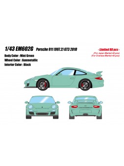 Porsche 911 (997.2) GT3 (Mint Green) 1/43 Make-Up Eidolon Make Up - 1