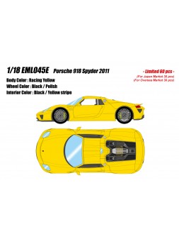 Porsche 918 Spyder (Racing Yellow) 1/18 Make-Up Eidolon Make Up - 1
