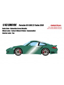 Porsche 911 (997.2) Turbo 2010 (Malachietgroen) 1/43 Make-Up Eidolon Make Up - 1