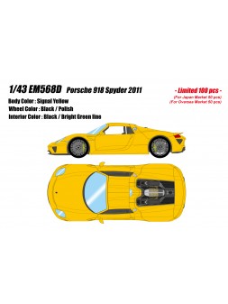 Porsche 918 Spyder (Signal Yellow) 1/43 Make-Up Eidolon Make Up - 1