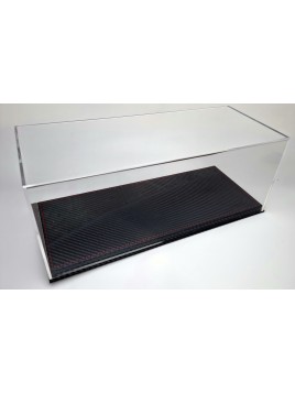 Plexiglas display case with carbonium leather base 1/18  - 2