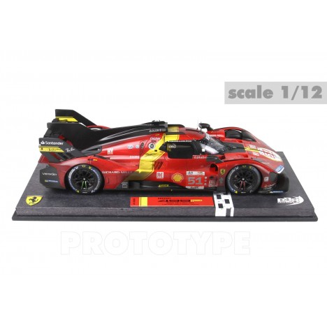 Ferrari 499P n° 51 Vincitrice della 24 Ore di Le Mans 2023 "Dirty" 1/12 BBR BBR Models - 1
