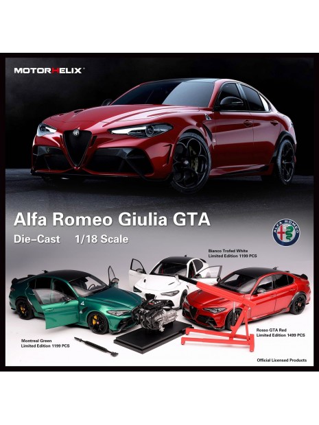 Alfa Romeo Giulia GTA (Bianco Trofeo) 1/18 Motorhelix-14